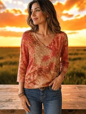 Y2K Embroidered Colorful Top M Fairy Grunge Bohemian Hippie Phoebe Vtg Only Nine